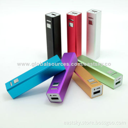 Aluminum External Battery with Multicolor to Choose, Stylish, Compact and Portable